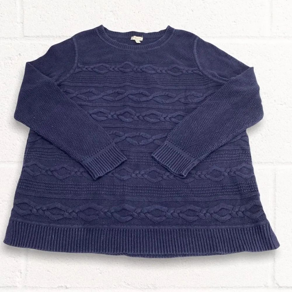Talbots Navy Blue Textured Sweater size 1X